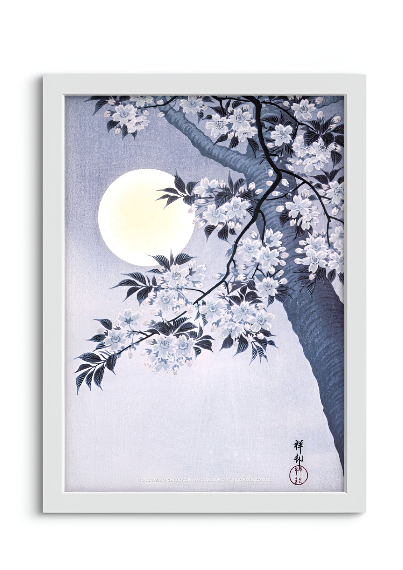 Blossoming Cherry on a Moonlit Night