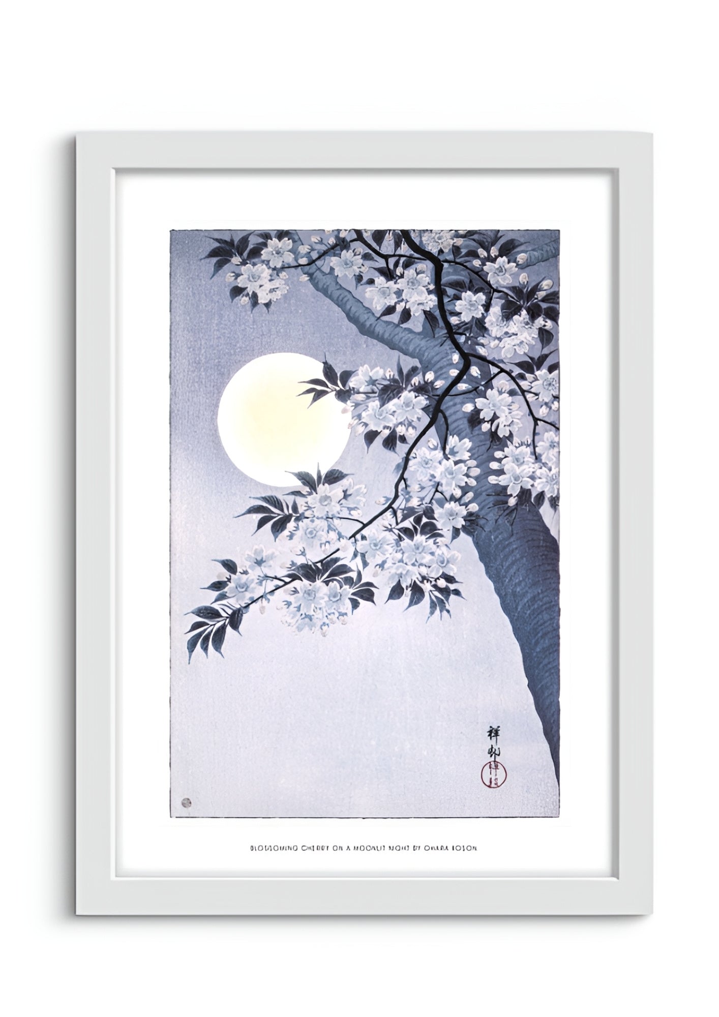 Blossoming Cherry on a Moonlit Night