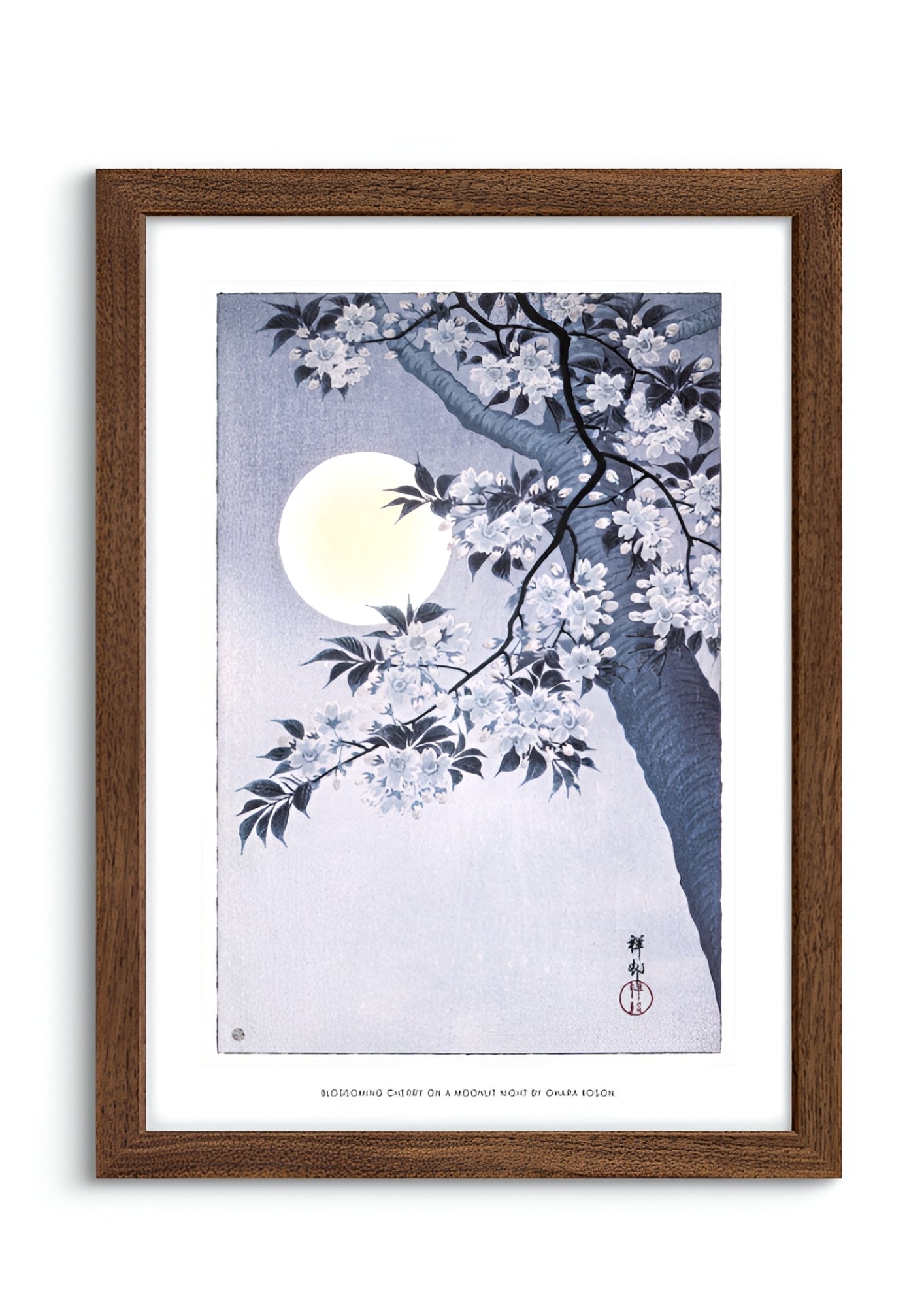 Blossoming Cherry on a Moonlit Night