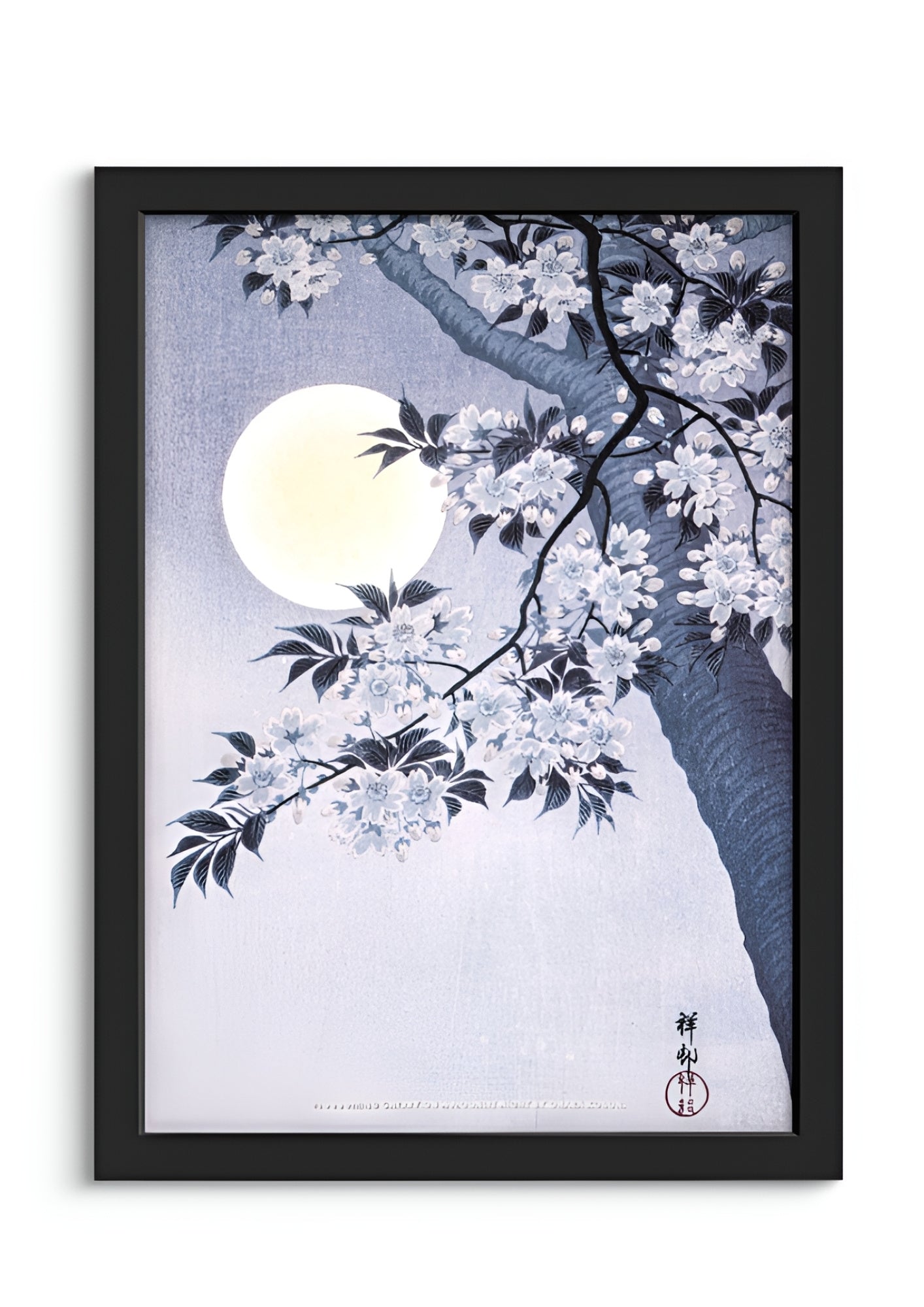 Blossoming Cherry on a Moonlit Night