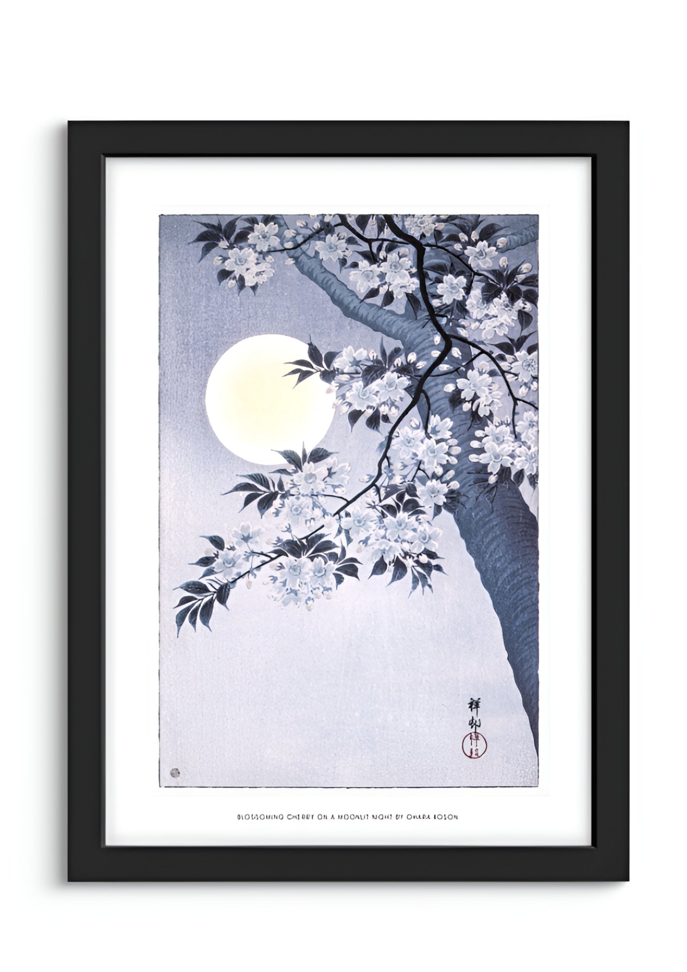 Blossoming Cherry on a Moonlit Night