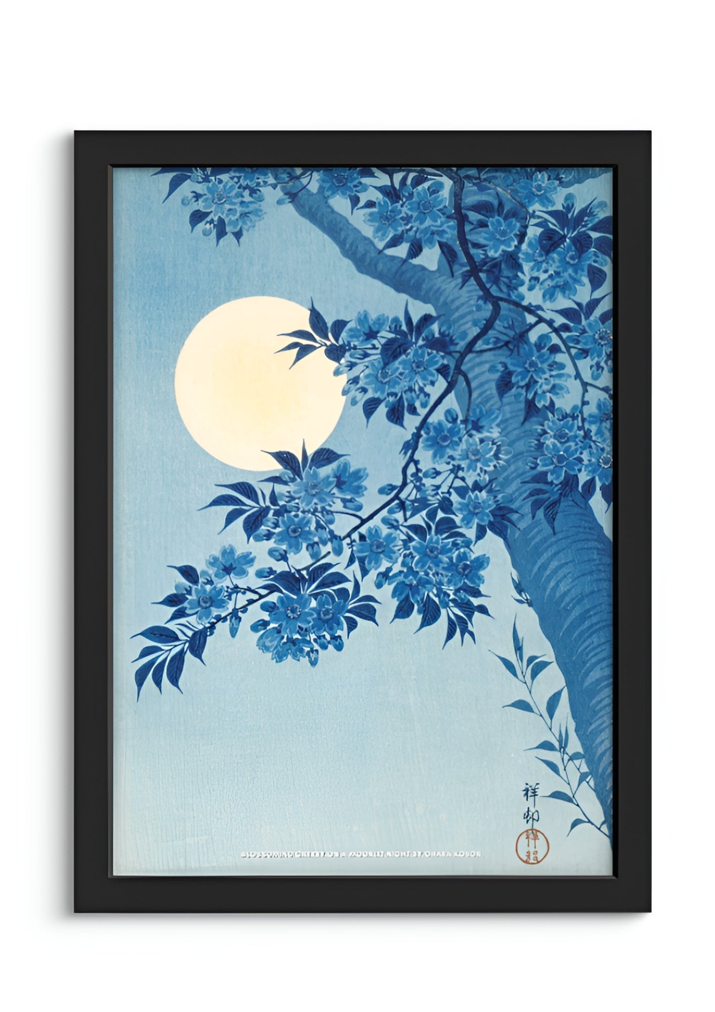 Blossoming Cherry on a Moonlit Night