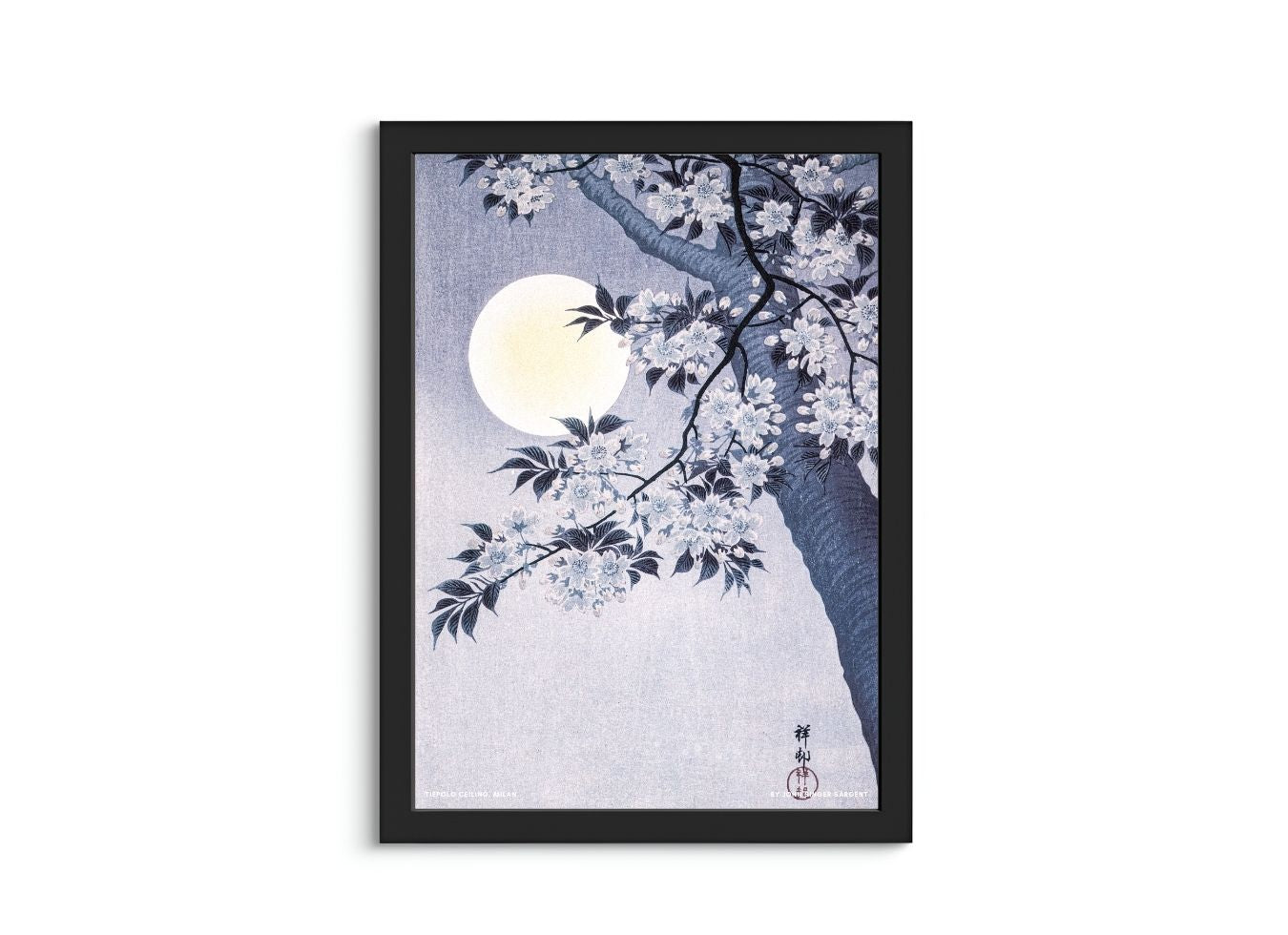 Blossoming Cherry on a Moonlit Night