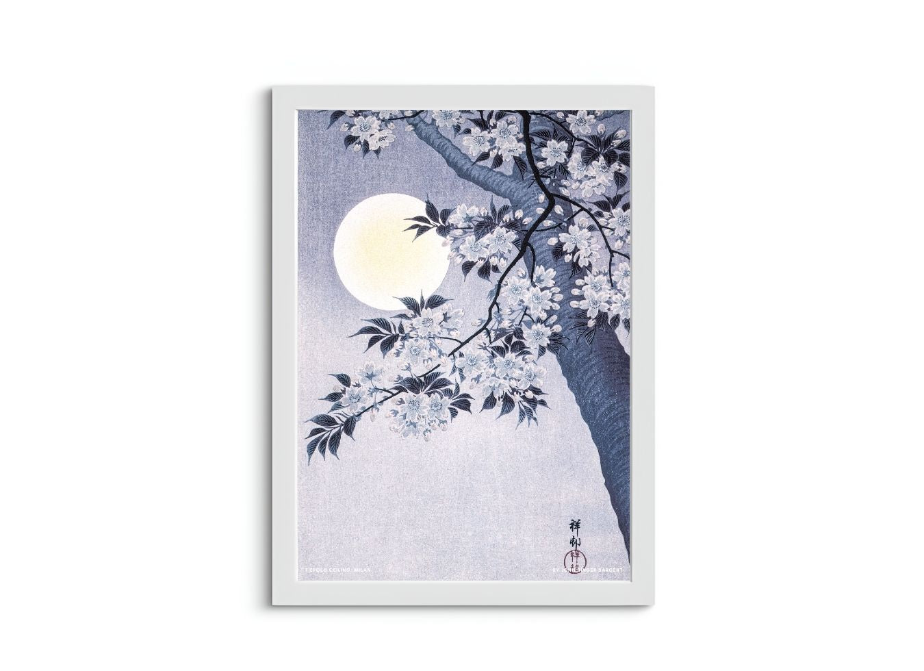Blossoming Cherry on a Moonlit Night