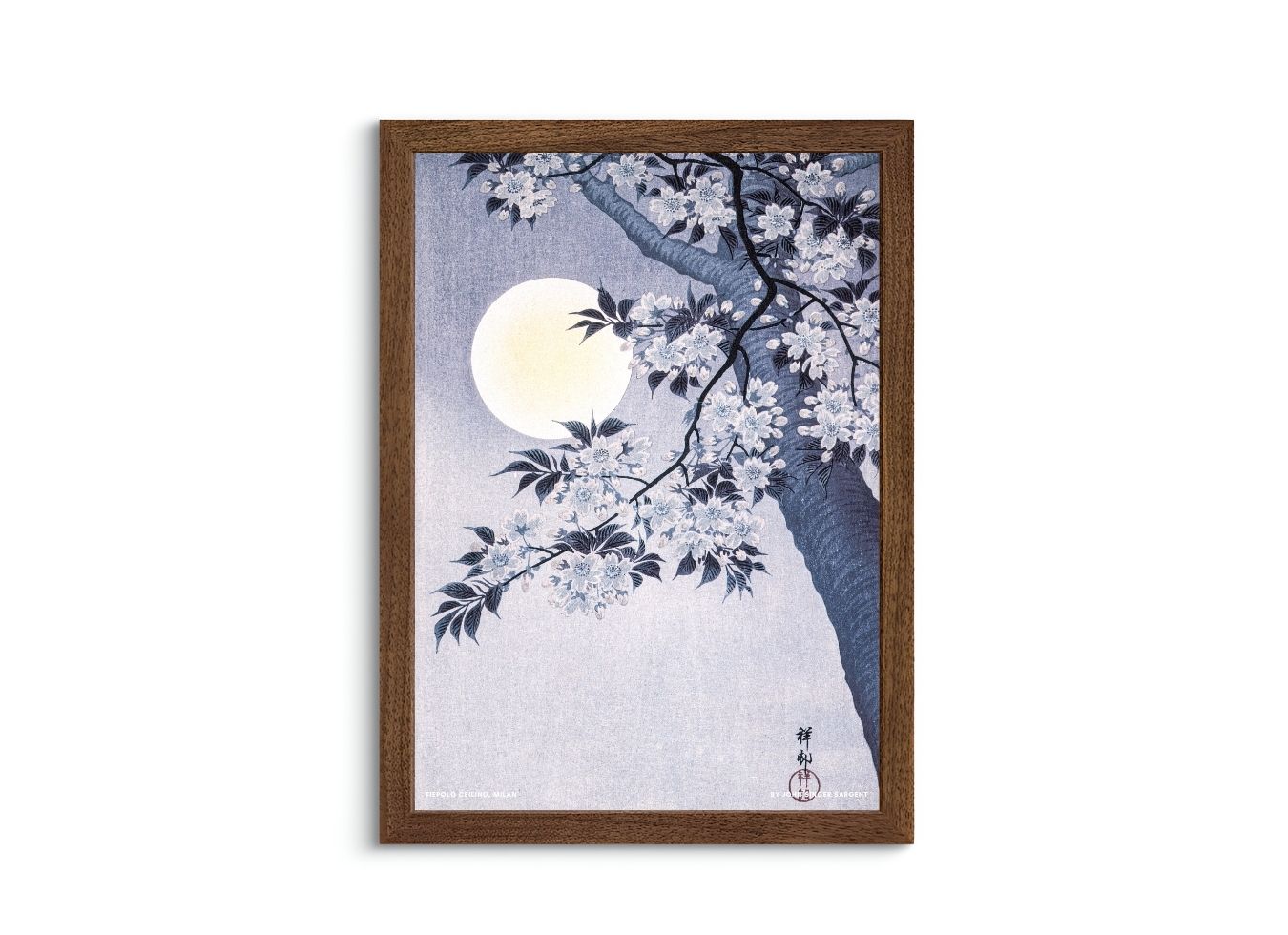 Blossoming Cherry on a Moonlit Night