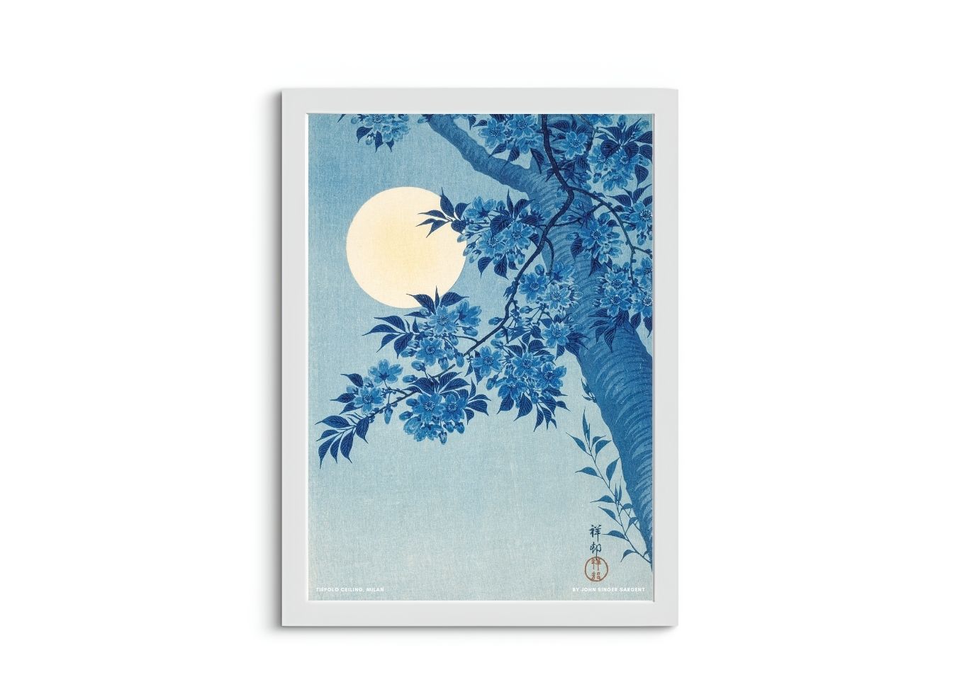 Blossoming Cherry on a Moonlit Night